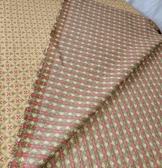 VTG Jacquard High End Upholstery Custom Drapery Woven Diamond Gold Fabric