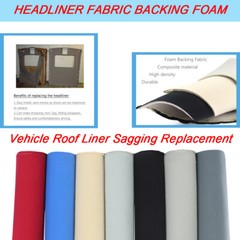 Black Gray Beige Red Headliner Replace Fabric with Foam Backing 60 Inches Wide