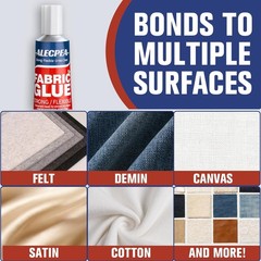 Permanent Fabric Glue Washable, 2-Pack Liquid Stitch for Clothing, Professional