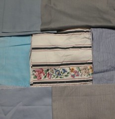 5 lb 3 oz Box of Assorted Fabric Scraps – Assorted mostly Browns & Gray FSBTB138