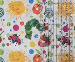 100% Cotton Woven Novelty Fabric Very Hungry Caterpillar By The 1/4 Yard 9×56
