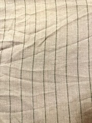 100% Flax Linen Fabric Green Stripe Yarn Dyed Medium Weight 56″ Wide