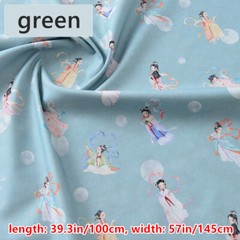 Cotton Fabric Cloth Chinese Fairy Printed Hanfu Clothing Bedding DIY Crafts