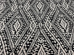 Harlequin Tribal Diamond Embroidery Like Fabric- Turaco / Onyx 2 yds HMIF133064