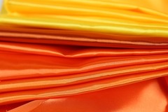 Orange Bridal Satin Fabric by the Yard, Silky Satin for Dresses and Event Decor
