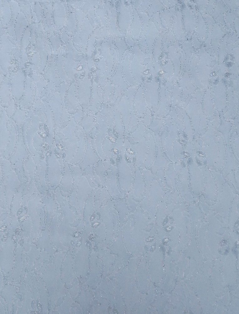 White Nylon Spandex French Lace Fabric by the Yard Scalloped Edge