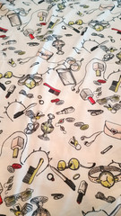 Girly Accessories Theme Print – 2 Way Stretch Cotton Fabric – 1 2/3 Yards