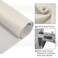 Beige Car Ceiling Fabric Repair Kit Headliner Material with Foam Backing 79″X59″