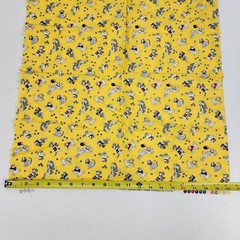 Vtg AvLyn Cotton Quilting Fabric 1.11 Yards 40×44″ Yellow Schnauzer Terrier Dogs