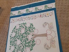 Apple Family Tree Harvest Fabric Panel, For Quilt or Pillow Project, 17″ Squares
