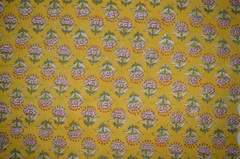 NO TARRIF CHARGES 100%✅ZK_184 Hand Block Floral Print 100%Cotton 10 Yard Fabric