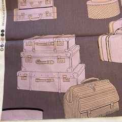 Alexander Henry Ghastly valise Luggage Gray USA Cotton Fabric 110×45cm