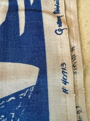 VTG Blue Tropical Hawaiian Fabric ~4 YARDS – 60s – Couleur International