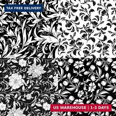 50pcs 10 x 10 inches Cotton Fabric Bundle-Black and White | Multicolor Cotton Fa