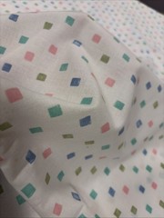 Lg Full Piece Lt Weight Cotton Fabric 7 Yards 4″ x 46″ Wide White & Pastels New
