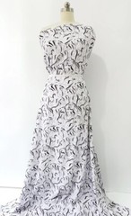 55” Wide Classic Black White Viscose Fabric Soft Rayon Material For Dress Shirt