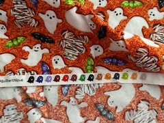 Spooky Snacks Halloween Fabric Candy Cookie Creepy Confections Ghost Mummy 2 yds