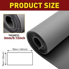 Mid Gray Automotive Universal Flat Knit Headliner Fabric w/ Premium Foam Backing