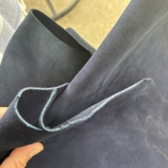 Art Handicrafts Co. 1 Suede Leather Scrap Piece Navy used Sold As Is