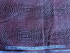 9+ yds OOP CHATEAU Jinny Beyer for RJR Fabrics Cotton Quilting Purple Black Line