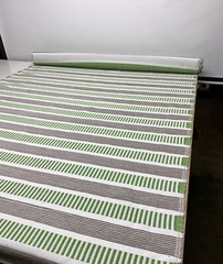 BALLARD DESIGNS HENLEY LEAF SUNBRELLA PERFORMANCE STRIPED FABRIC 2.75 YARD 54″W