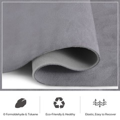 US Stock! 60″W Gray Suede Headliner Fabric Foam Backed for Car Inner Roof Repair