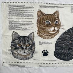 Vintage VIP Cranston Cat Applique Fabric Panel Cut & Sew Kit Uncut 18×44
