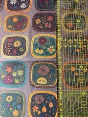 Brown Multicolor Floral Patchwork Cotton Fabric Yardage – Flowers & Plants