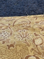Brunschwig Fils Fabric 10 Yds Jacobean Ornate Baroque Floral Gold Accents 1996