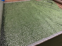 Pindler Cole Palm 7643 Green Cut Velvet Designer Upholstery Fabric 2 Yds +