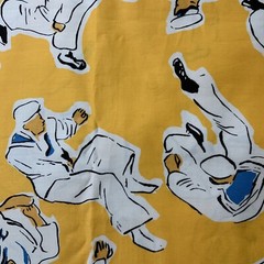 Old Timey Navy Sailor Novelty Specialty Soft Fabric Approx 3 Yards