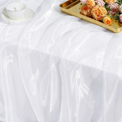 White Organza Fabric by The Yard 60 Inch Wide 3 Yards Silk Sheer Fabric