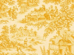 Fabric by the meter and tablecloths | Toile de Jouy model 2 various colors | height 305cm