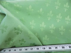 Discount Twill Tablecloth Fabric Jacquard Fleur de Lis Mint Green DR31