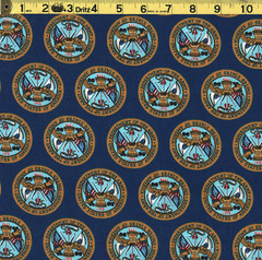 UNITED STATES ARMY 100% Cotton Fabric DEPT OF THE ARMY SEAL OOP **By the Yard**
