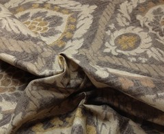 BALLARD DESIGNS SCANDICCI GRAY KRAVET DAMASK MULTI-USE FABRIC 2.1 YARDS 55″W