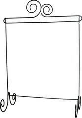 Ackermann Double Scroll Metal Table Stand Quilt Banner Display 12×14 Inch