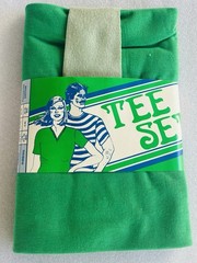 Vtg 70s Tee Set Fabric Wholesale Lot 7pc Deadstock Knit Ribbing NOS Stripe Solid