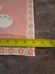 Vintage Pastel Cheater Quilt Fabric Panel 44×18 Swan Cat Dutch Girl Cotton