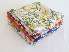 FAT QUARTER Bundle Indian Hand Block Printed Scrap Fabric Bundle Quilting Fabric