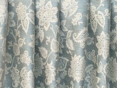 Teal Floral Paradise Curtain Fabric By The Yard Upholstery Fabric Drapery Window