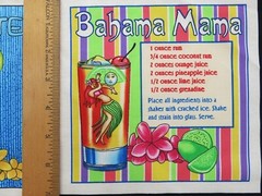 Tiki Lounge Fabric C-1637, Dan Morris for Michael Miller, 23″ x 43″, 15 squares