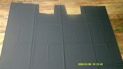 Solid Black Irregular Shaped Cotton/Poly Fiber Blend Fabric 64.25″ x 43.25″