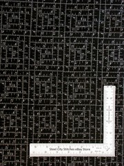 Wecker Frisch Fabric Sewing Seeds Sew Theme Measure Tape Black Cotton QT By Yard