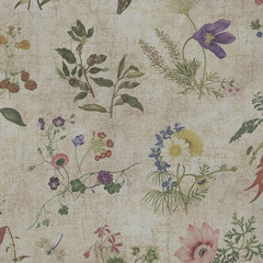 SOFAS & STUFF CURTAIN/UPHOLSTERY FABRIC DESIGN Wildflowers 2.4 MTRS RHS COLL
