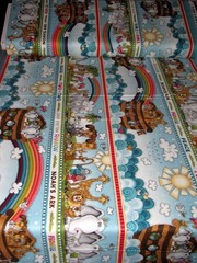 Noah’s Ark Stripe Fabric By Yard Bible Story Religious Cotton by Henry Glass