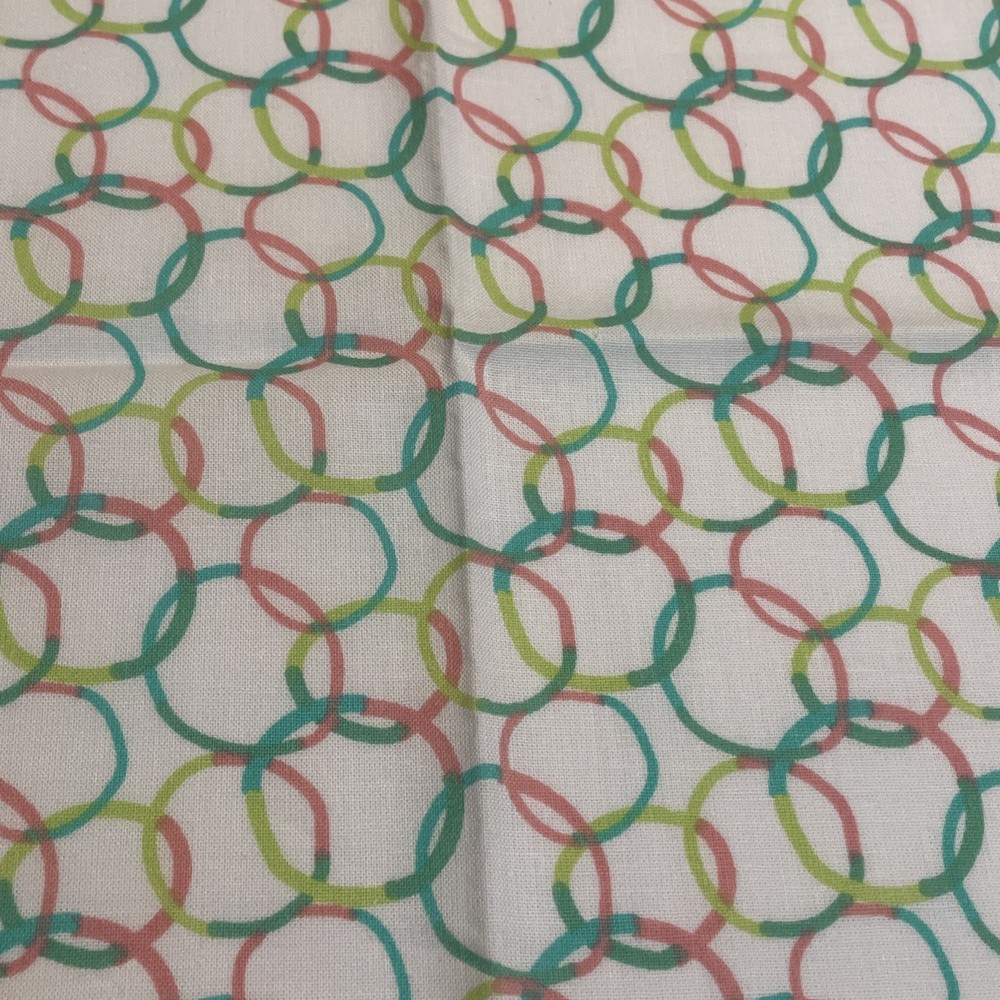 Pretty Circles Cotton Fat Quarter 18”x21” New