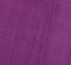 Sushila Vintage Purple Temple Border Scrap Saree Pure Cotton Woven Sari Fabric