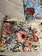 3.5 Lb Bag of Various Vintage Upholstery Chair Fabric Quilting Great Patterns