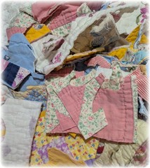 Vintage Quilt Scrap Cutter Quilt Scrap Pieces Slow Stitch, Junk Journal, Bag 6